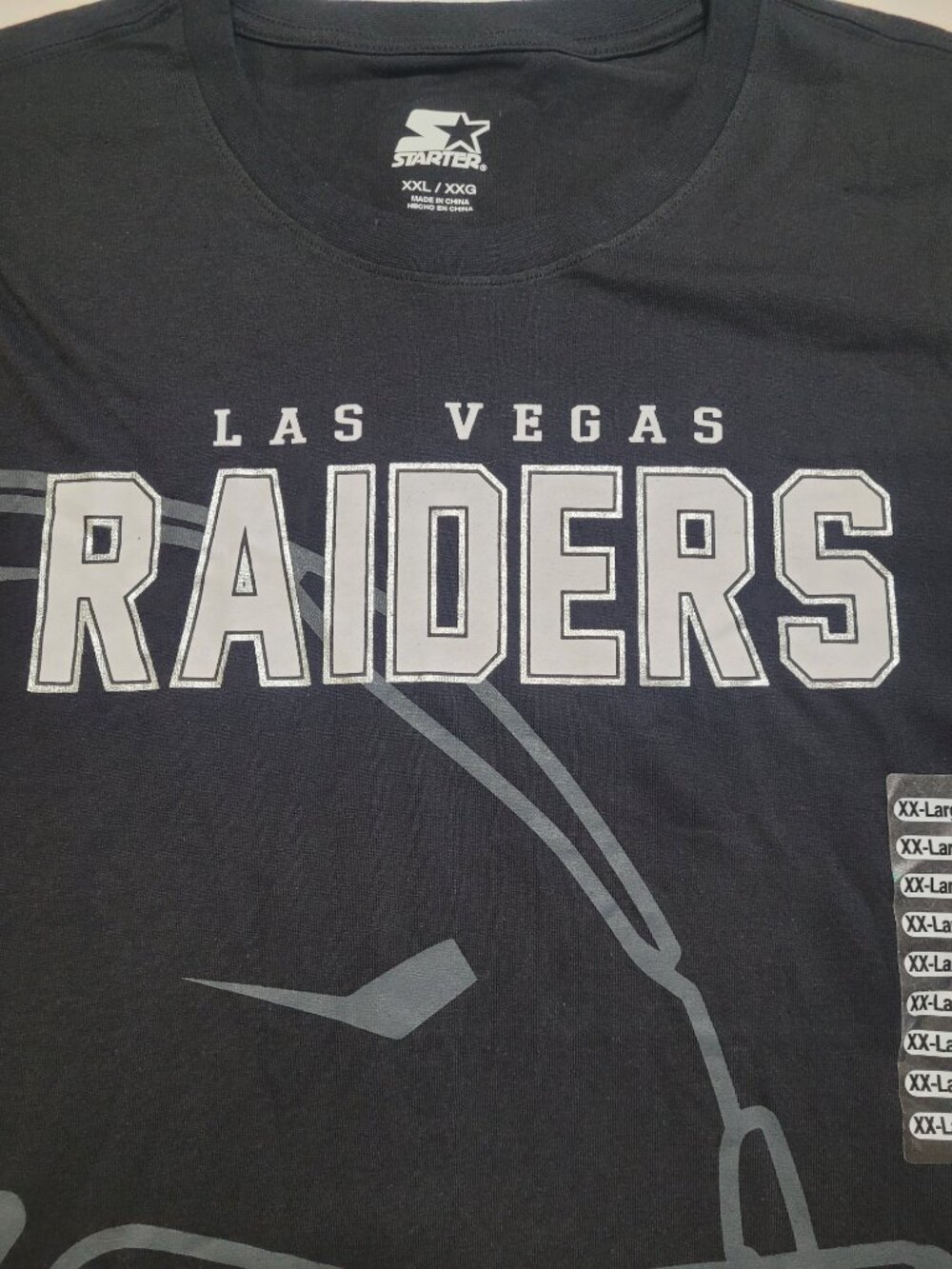 Starter Las Vegas Raiders NFL Mens Graphic T Shirt Black NWT XXL Football - Picture 5 of 13